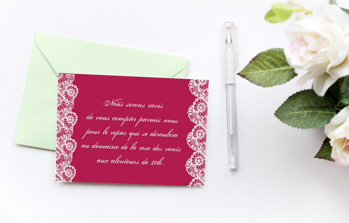 Carte d  invitation  Carton  d  invitation  Imprimerie 